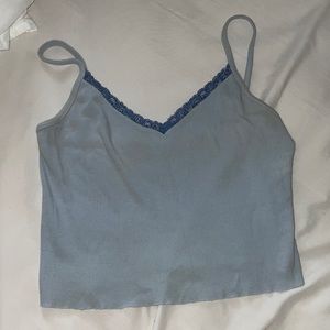 Brandy Melville Blue Lace Trim Tank